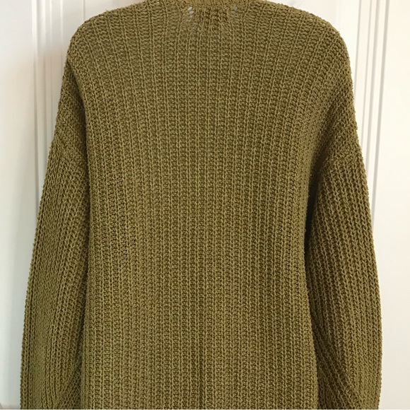 🔴 4/$15 Ava & Viv Women’s size 14W Target 🎯 Brand Green Open Textured Cardigan - Picture 7 of 11